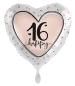 Preview: Folienballon - Lovely Birthday, Zahl 16 - ø 43cm